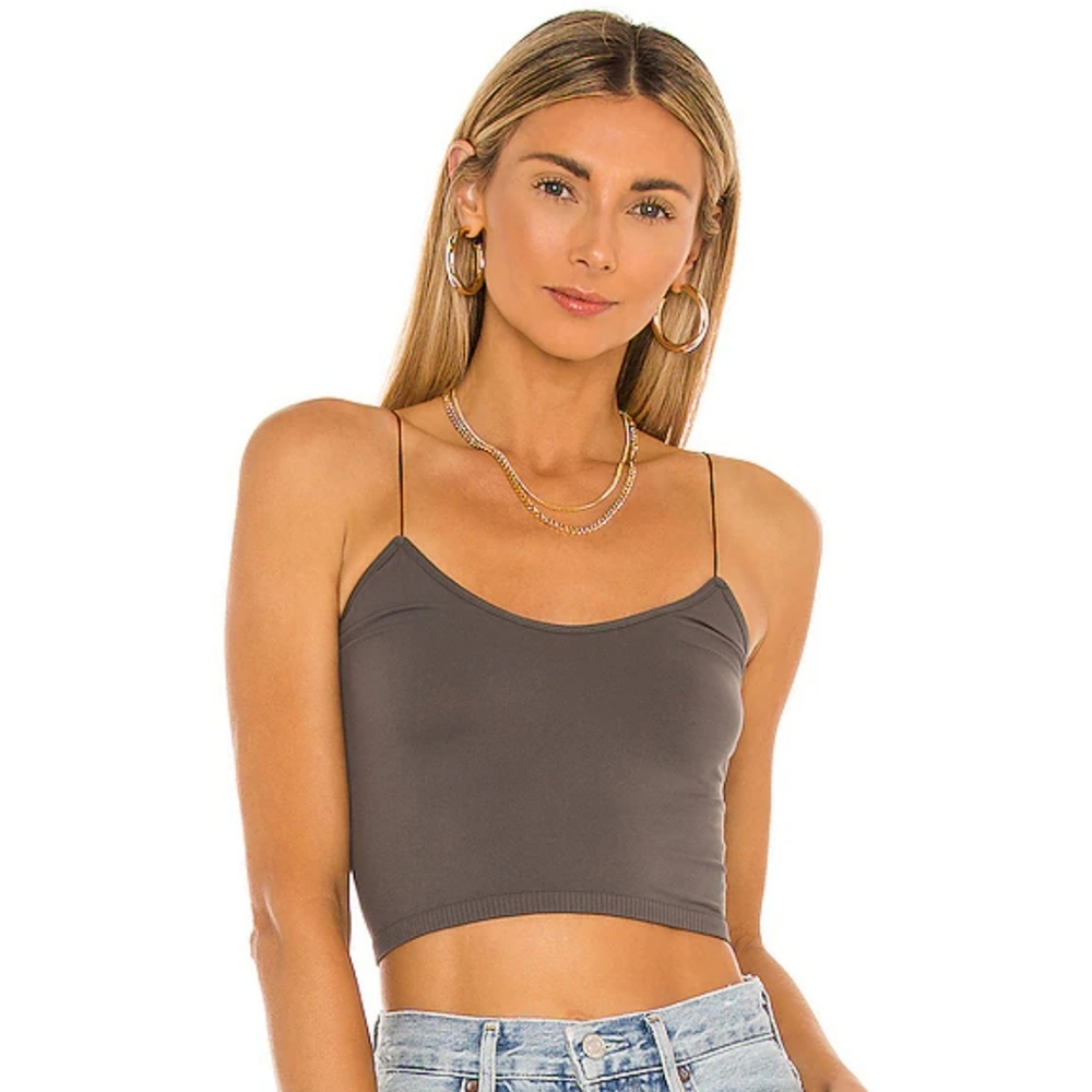 New Without Tags Free People Women's Gray Brami Midnight Tank Top Size S/XS